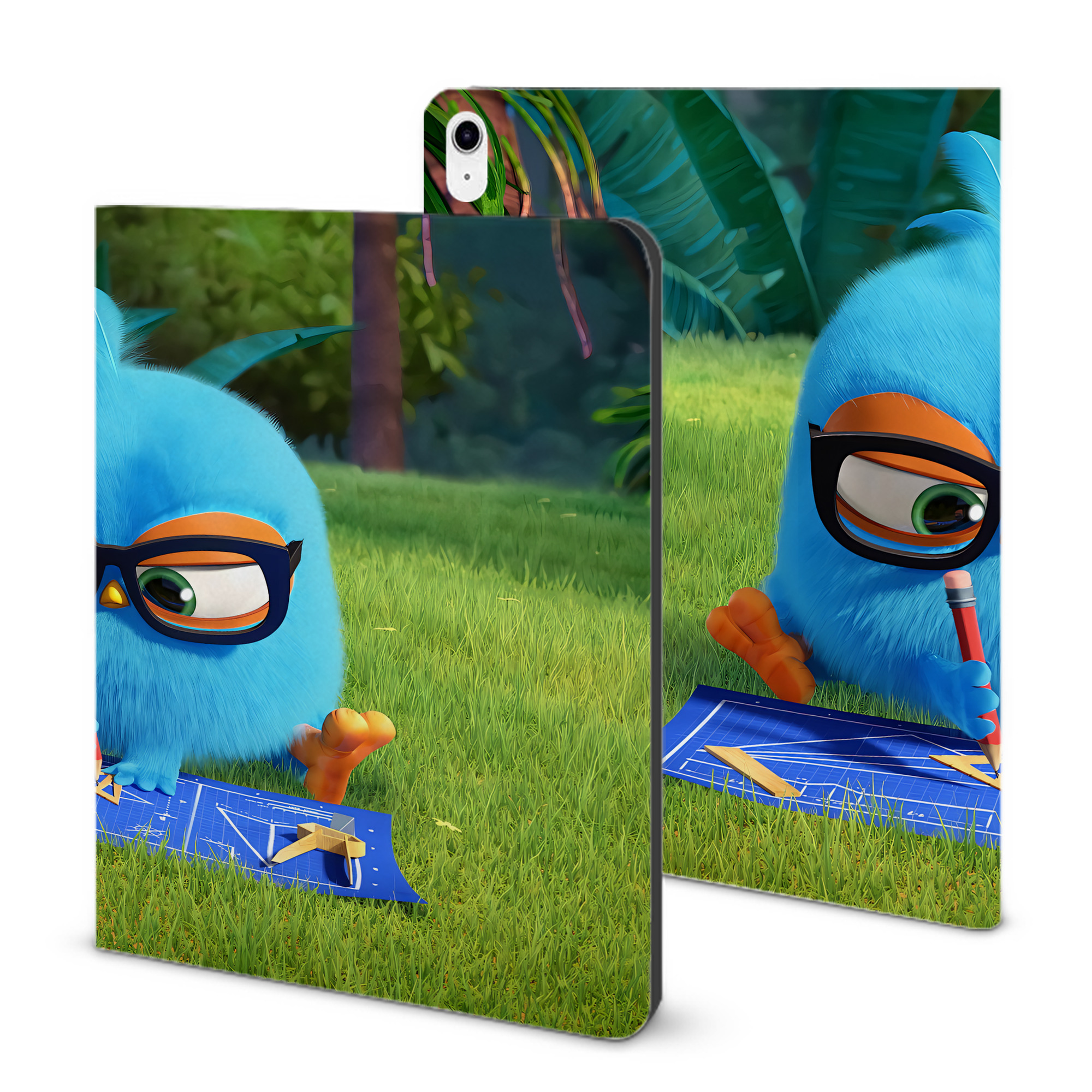 （画像用） Angry Birds アングリーバード IPad ケース ブック型 PUレザー TPU 耐衝撃 軽量 薄型 ペン収納なし 全面保護 IPad 各モデル対応